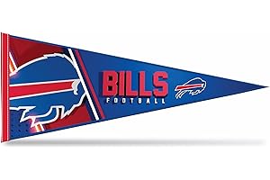 Rico Industries NFL Football Buffalo Bills Primary 12" x 30" Felt Wall Décor Pennant - Great for Home/Bed Room/Man Cave Décor