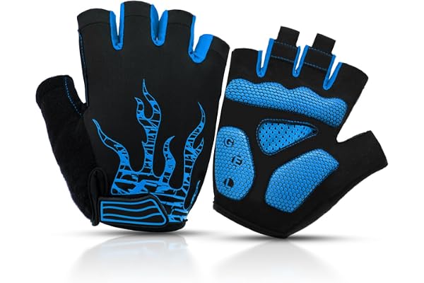 BTNEEU Gants Cyclisme Demi-Doigts Gants Velo Gel Anti-Choc Anti-Dérapage, Respirant Gant Demi Doigt Mitaines Velo Homme, Gants VTT Gel Été de Fitness Sport Escalade pour Homme et Femme