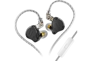 keephifi KZ ZS10 PRO X 4DD 1BA IEM - Auriculares con micrófono, 2 x 30019s y 1 x 50024s BA auriculares in-ear con cable, rendimiento transitorio sensible, aleación de 2 pines para juegos,