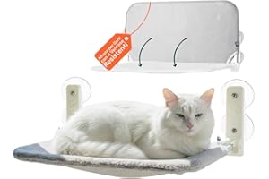 Avilia - Amaca per Gatti con Ventose Potenti e Fodera Lavabile, Letto da Finestra Pieghevole e Salvaspazio, Adatta a Tutte le Stagioni per Relax e Comfort