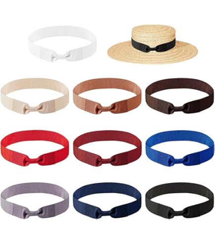 Yahenda Lot de 9 bandeaux extensibles en ruban pour chapeau