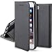 Produktbild Moozy Hülle Flip Case für iPhone 5s / iPhone SE, Schwarz - Dünne magnetische Klapphülle Handyhülle mit Standfunktion