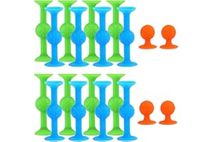 ANYINGKAI Anyinkai 20 sztuk przyssawek zabawkowych dla dzieci, przyssawki silikonowe do gry, Pop Sucker, twibble, zabawka z przyssawką, zabawki Sucker Toys Darts, silikonowe klocki