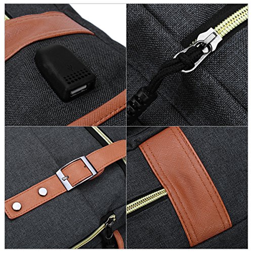 Business Rucksack  Tezoo USB Laptop Rucksack Herren 15 6 Zoll Wasserdicht Anti-Diebstahl Notebook Tasche Damen Reisetasche Schulrucksack f  r Arbeit O