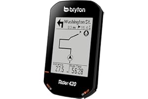 Bryton Rider 420h GPS - Ordenador de Ciclismo Unisex, Color Negro, 83.9 x 49.9 x 16.9