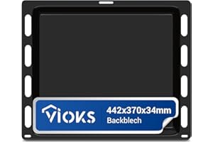 VIOKS Tiefes Backblech 44x37 Ersatz für Bosch Backblech Siemens Backofen 00790278 442x370x34mm & Siemens Bаckblech/Ofen Bаckblech Klein/Kleines Backblеch Tief/Backblеch mit Hohem Rand Backofen