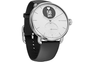 Withings Scanwatch 38 mm Bianco, Hybrid Smart Watch with ECG, Heart Rate Sensor And Oximeter, SpO2, Sleep Tracking Unisex-Adult