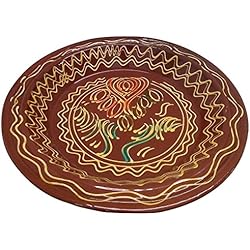 Etnico Arredo Ethnique ameublement Plat couscousier Couscoussier 10/12 portions Original du Maroc en Terre Cuite Artisanale Peinte à la Main Cuisine Arabe Marocaine