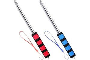 SINZAU Asta de Bandera Telescópica, Asta de Bandera Telescópica de 6 Partes de acero Inoxidable, 1,6 m, 2 Piezas