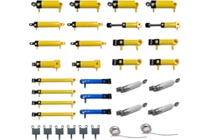 MISINI 35 Pneumatic Kits, Including 10 Types of Technical Pneumatic Cylinders, MOC Air Pump Piston Pressure Rods, Fits Crane Truck Replacement Parts Set