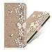 Produktbild 3D Butterfly Bling Glitter Glitzer Diamond Musterg Ledertasche Slim Retro Bookstyle mit Standfunktion Karteneinschub Magnetverschluss Flip Wallet Hülle Schutzhülle für Samsung Galaxy A6 2018