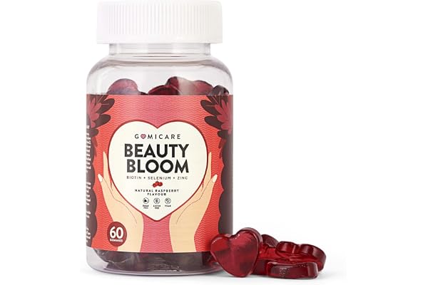 Gomicare - Gummies Pousse Cheveux - Biotine Cheveux - Complement Alimentaire Cheveux - Biotine 5000μg - 60 Gummies - Vegan - Sans Sucre - Sans Gluten Ni Lactose