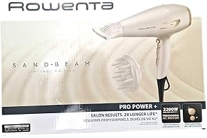 Rowenta Pro Power+ suszarka do włosów z wytrzymałym i profesjonalnym silnikiem prądu przemiennego, koncentratorem 6 mm, dyfuzorem głośności do szerokiej gamy składań, technologia jonowa, CV7243F0