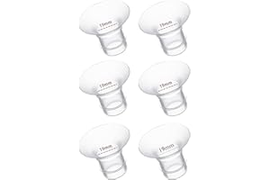 HRANIO Flange Inserts for Breast Pumps & Accessories Flange Sizing Kit Compatible with Momcozy Breast Pump Flange Insert Lansinoh/Spectra/Haakaa/Nullie/Medela Breast Pump Electrical (19mm 6PCS)