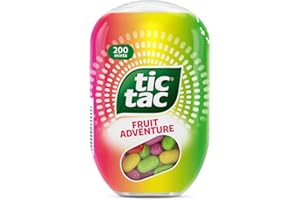 Tic Tac Fruit Adventure Bulk Sweets Pack, Party Bags, Sweets Gift Box, On the Go Refreshment, Sweet Tasting Mints, Bulk Box of 8 x 98g