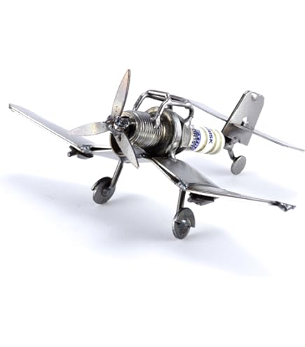 Steelman24 Omino Di Viti Mini Spitfire: Scultura In Metallo Fatta A Mano, Idea Regalo Originale