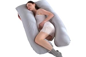 ‎SHANNA Körperkissen für Erwachsene Stillkissen Lagerungkissen und Komfortkissen Erwachsene Schwangerschaftskissen U Form, Seitenschläferkissen mit Bezug U Kissen baumwolle, 70*130CM