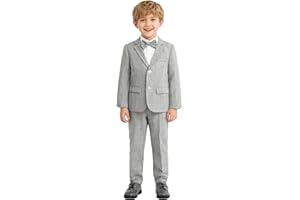 LOLANTA 3 Piezas Conjunto de Traje para Niños Conjunto de Blazer y Pantalón,Traje de Boda
