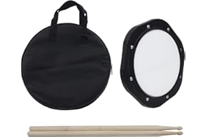 ERYUE Práctica del cojín del Tambor de 10 Pulgadas con Palillos de Bolsa de Transporte para la Formación,Drum Pad