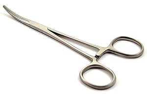 INSTRUMENTS GB INSGB® - New 5" Fishing Hemostat Locking Clamps Forceps Stainless Steel Curved Tip