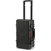 Amazon Basics Large Hard Protective Hard Case for Camera and Accessories, with Retractable Handle and Swivel Wheels, Waterpro