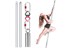 PRIOR FITNESS Palo Pole Dance de casa 45 mm, poste desmontable, juego de palos de gimnasia voladores – Diseñado para gimnasios y bares domésticos (capacidad de carga 150 kg)