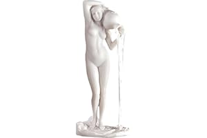 Design Toscano The Source, La Sorgente Greek Goddess Figurine Statue, Bonded Marble Polyresin, White, 28 cm