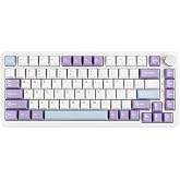 Ajazz AK820 Max HE Hall Effect Magnetic Switch Wired Gaming Keyboard 8000Hz Purple White