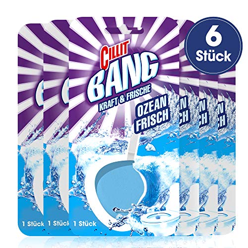 Cillit Bang Kraft und Frische WC-Spüler Ozean-Frisch, 6er Pack (6 x 40 g)