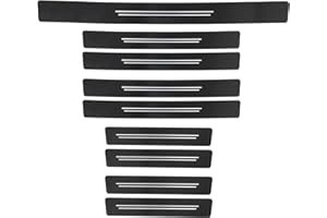 GUEGINE car door sill protector,9 pcs Carbon Fiber car door sill protector strips,Scratch Resistant Door Sill Bumper Protective Film Universal no Odor Waterproof and high temperature resistant