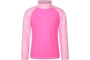 Mountain Warehouse Kids Rash Vest - UV Protection Rash Guard, Long Sleeves Childrens Rash Shirt, Flat Seams, Quick Drying, Stretch Fabric - Ideal for Swimming,