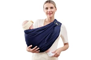 CUBY Baby Carrier Sling, Baby Essentials for Newborn Natural Cotton Adjustable Baby Carriers from Newborn Comfortable Easy Wearing Nursing for Infant Toddler Wrap Sling for Newborn