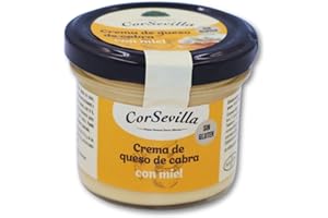 Corsevilla - Crème de Fromage de Chèvre Affiné - Miel - Fromage à Tartiner - Gourmet - Miel - 1 unité - unité de 100 g environ - 100 g environ.
