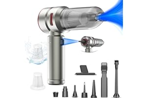 DNOYEVVS 4 in 1 Handstaubsauger Akku, 20000pa Handstaubsauger Akku Kabellos, 6000mAh Akku Handstaubsauger USB-C Aufladbar Tragbar Leicht Mini Staubsauger für Nass/Trocken, Küche, Büro,Haus, Tierhaare.