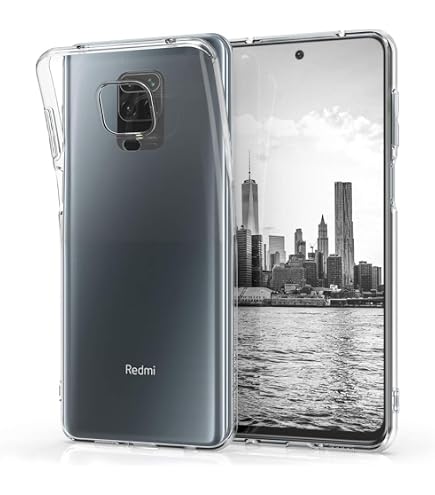 ebestStar - Cover per Xiaomi Redmi Note 9 PRO / 9S, Custodia Silicone Trasparente, Protezione TPU Antiurto, Bordi Rinforzati, Trasparente + Vetro Temperato x2