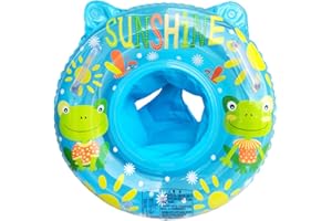 E-SMARTER Baby Swimming Float, Baby Inflatable Swimming Ring with Seat, Baby Pool Float With Dual Handle for 6-36 Months Old Toddler Children Kids baby, for Summer Beach Outdoor Indoor
