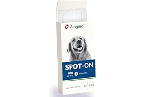 Spot On für mittlere Hunde zwischen 15 und 30 kg - Gegen Zecken und Flöhe - Pflanzlich ohne Duftstoffe und Konservierungsmittel - 3er Pack für 3 Monate Schutz