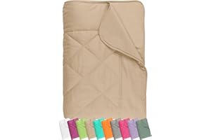 NPLUSEINS Medisan – Edredón de microfibra suave – Tamaño aprox. 135 cm x 200 cm – Versátil – Disponible en 6 colores – Con certificado Öko-Tex Standard 100, moca, 135 x 200 cm