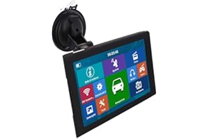 WOSTOKE Navigatore satellitare per Camion da 9 Pollici Mappe gratuite GPS per la Navigazione in Autobus per autocarri HGV Camion LGV