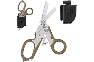 FLRMINGIGIGI Trauma Schere Emergency Shears mit Strap Cutter und Glass Breaker Faltbare Scherenzange aus Edelstahl, Outdoor Camping Rescue Scissors Tools