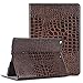 Produktbild Smart Case für iPad Pro 9.7, elecfan ® Ultra Dünn Leichtgewicht Book Stil Flip PU Leder Hülle Tasche Wasserdicht Case Smart Cover mit Standfunktion / Kartenfächer / Auto Schlaf Wach Funktion Anti Kratzer Schutzhülle für 9.7 Zoll iPad Pro 9.7 (iPad Pro 9.7,Braun)