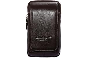 XIEBEN Męska skórzana nerka na biodra, torebka, etui na telefon komórkowy, torba na talię, M