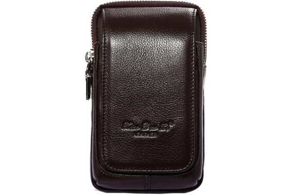 Xieben Sac de Taille en Cuir Vertical Porte-Monnaie Cigarette Hanche Ceintures Boucles de Téléphone Portable Sac Banane Multi-usages Voyage