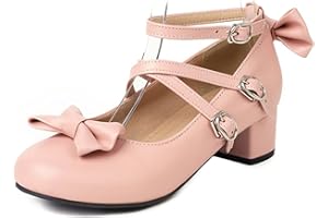 Mo Joc Damen Niedlichen Stil Schuhe Block Ferse Mary Jane mit Schleife