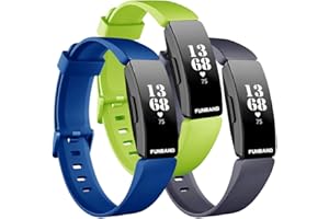 FunBand Fitbit Inspire & Inspire HR Correa,Edición Especial Soft Silicona Deportes Recambio de Pulseras Ajustable Reemplazo Accesorios Compatible para Reloj Fitbit Inspire & Inspire HR