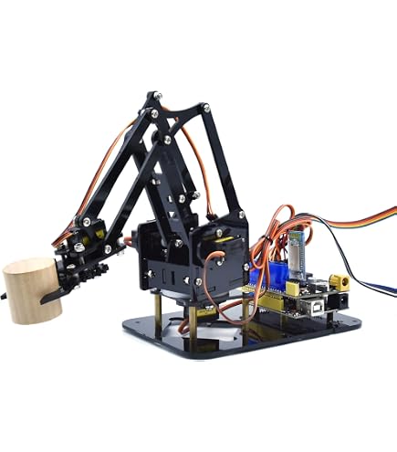Adeept Kit de bras robot 5-DOF compatible Arduino IDE - Bras de robot STEAM avec écran OLED - Tutoriel et code via lien de téléchargement Adeept Kit de bras robot 5-DOF compatible Arduino IDE - Bras de robot STEAM avec écran OLED - Tutoriel et code via lien de téléchargement