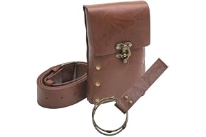 HENGBIRD Medeltida Varuväska Läder Handväska Kvinnor Bärbart Sidopaket, Tillbehör, Lämplig för Renässans, Cosplay