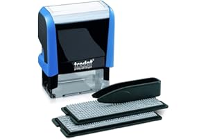 Trodat - Timbro Printy 4913 Typomatic, 5 righe di testo da comporre da soli, inchiostrazione automatica, inchiostro nero in dotazione