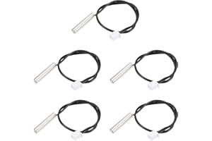 sourcing map Sonda de Sensor de Temperatura 20K 5uds, Sonda de Sensor Térmico NTC de Acero Inoxidable de 20 cm, Cable de Extensión para Termómetro Digital