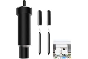 FADBUDS 2 Pcs Deep Cut Blade with Housing, Fine Point Replacement 60 Degree Cut Blade Holder Tool Kit Compatible with Cricut Maker Explore Air 2 for Cutting Thick Materials Adhesive Foil Crafting DIY Gifts